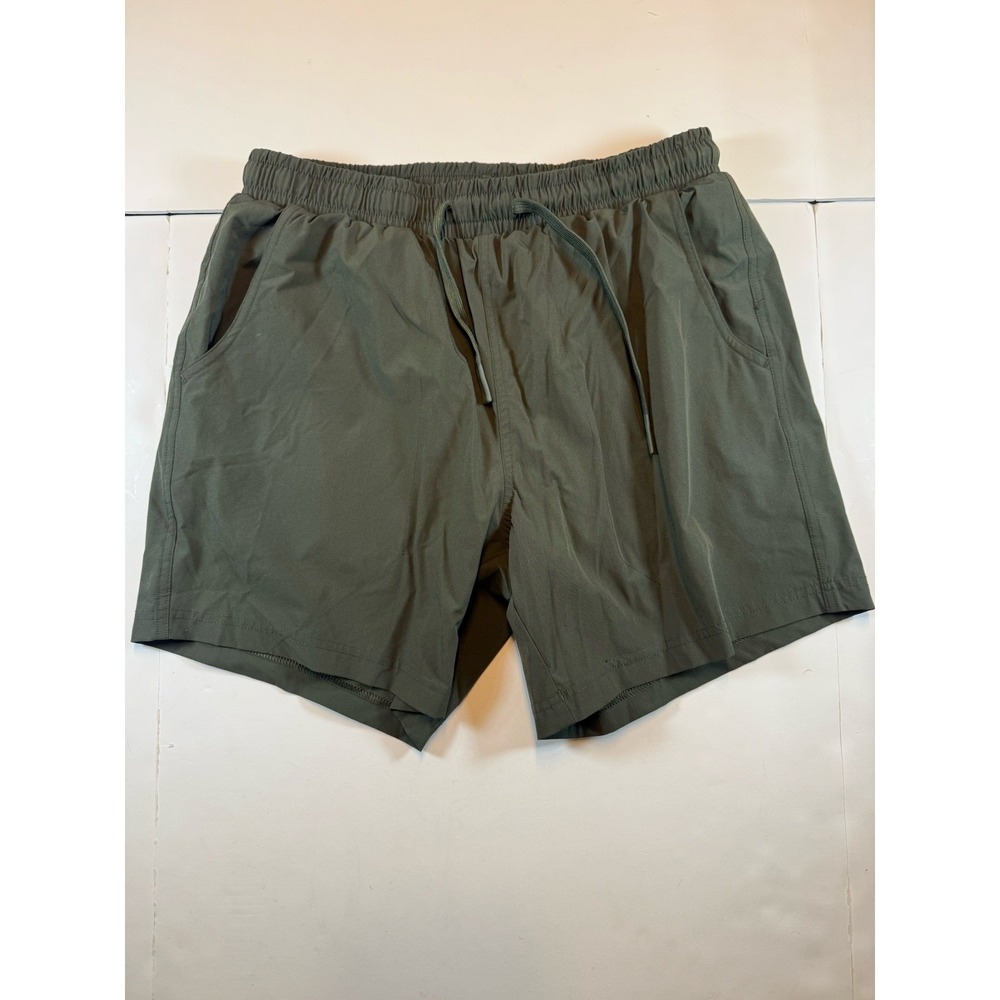 Bear Bottom Mens Medium Olive Green Stretch Chino Shorts 5.5" Inseam